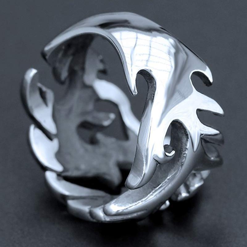 Wear FengShui Dragon Pattern Protection Strength Adjustable Ring