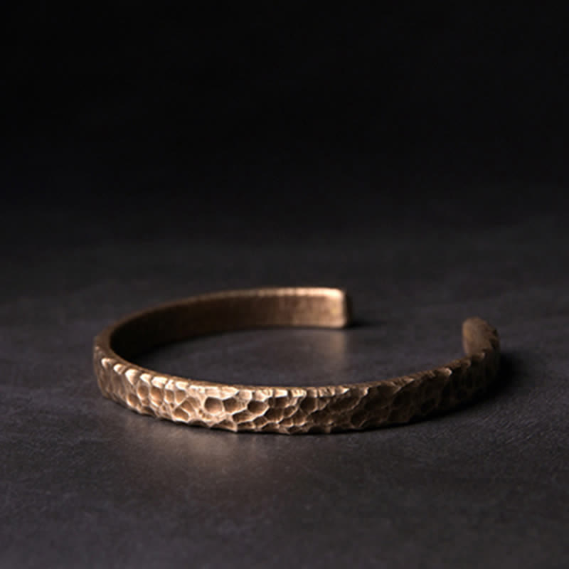 Wear FengShui Lava Rock Stone Copper Balance Cuff Bracelet Bangle