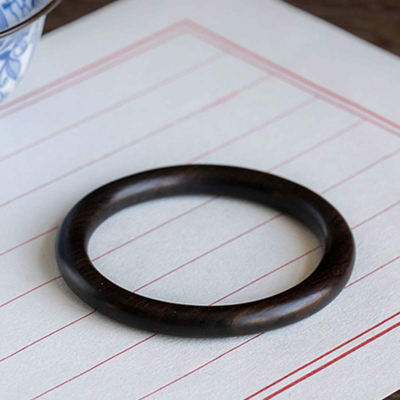 Wear FengShui Tibetan Small Leaf Red Sandalwood Ebony Green Sandalwood Protection Bracelet Bangle