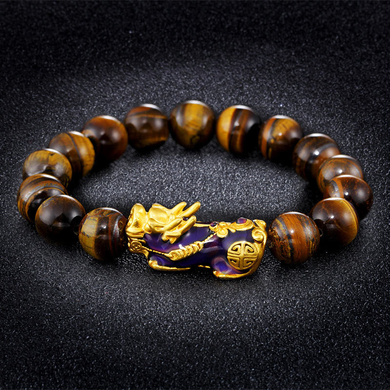 Tiger Eye & PiXiu Tibetan Feng Shui Bracelet