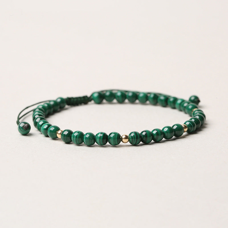 Wear FengShui Natural Malachite Protection Calmness String Bracelet