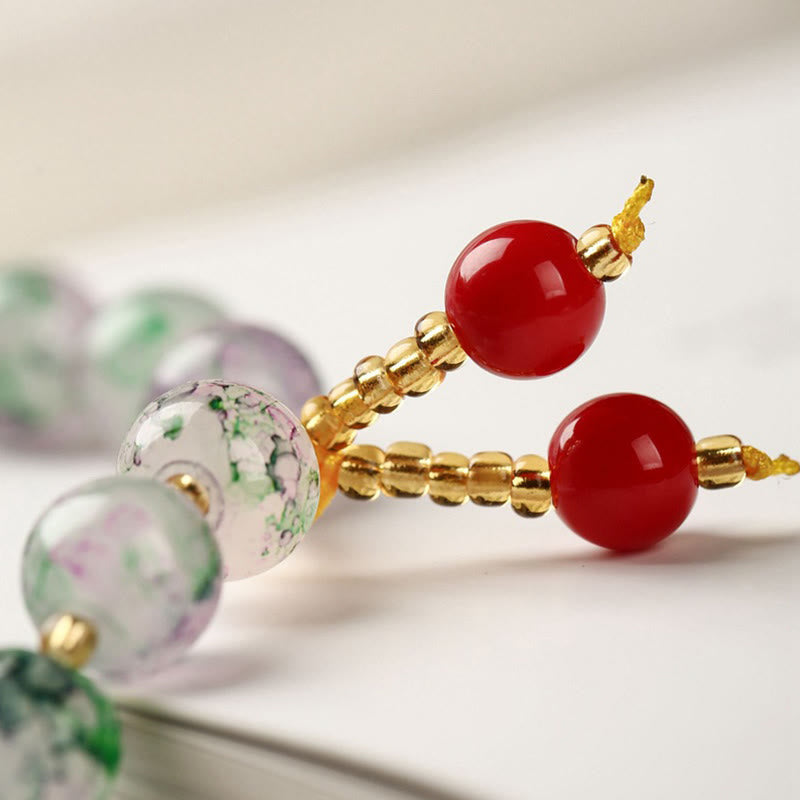 Wear FengShui Liuli Glass Bead Blessing Harmony Bracelet