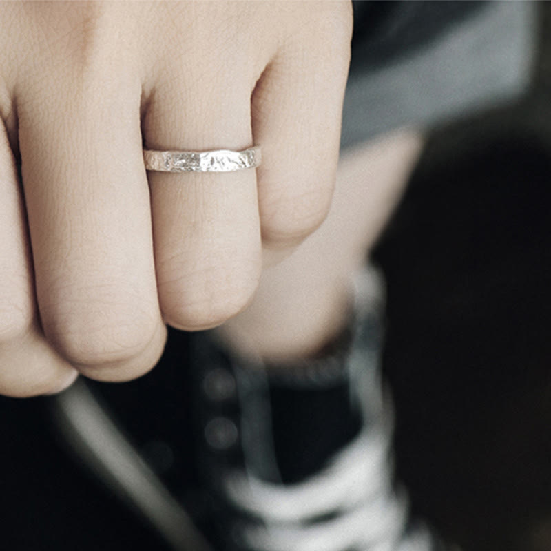 Wear FengShui 925 Sterling Silver Simple Design Blessing Couple Ring