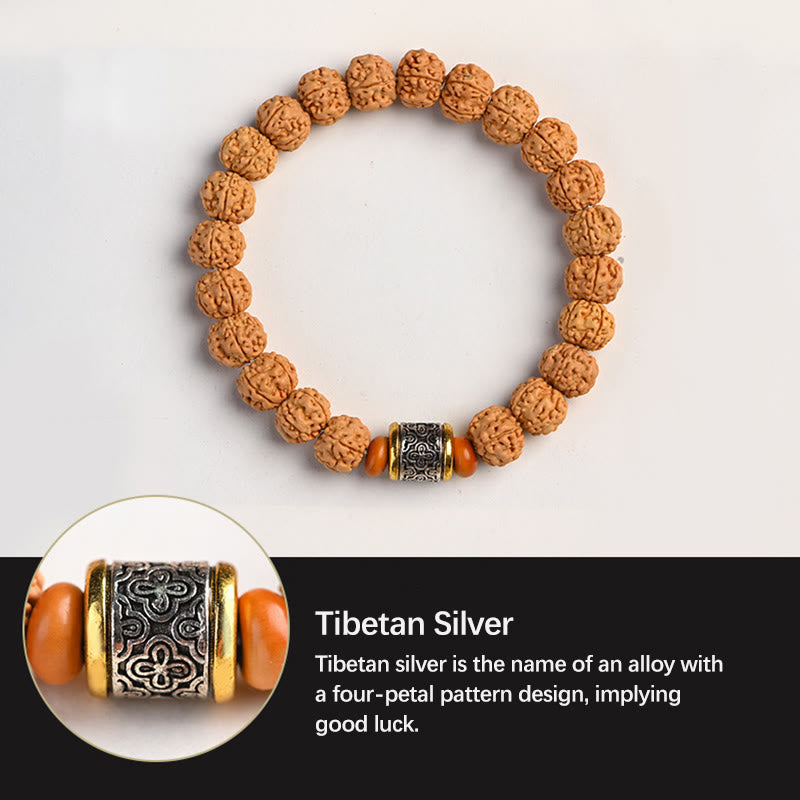 Wear FengShui Tibet Rudraksha Bodhi Seed Wealth Auspiciousness Bracelet
