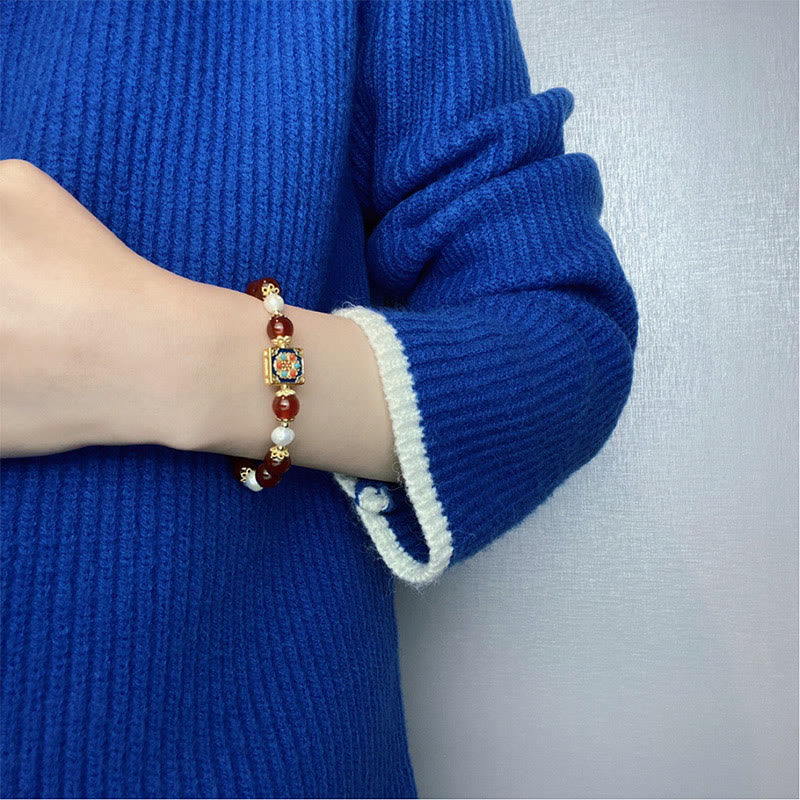 Wear FengShui Red Agate Pearl Confidence Self-acceptance Bracelet