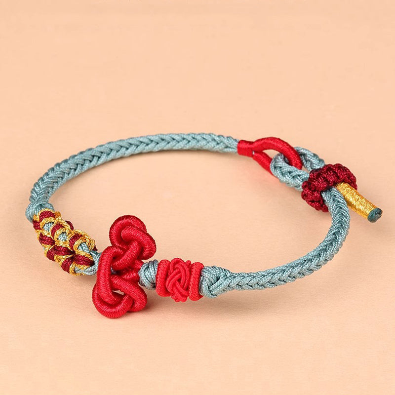 Wear FengShui Handmade Wenchang Knot Luck Strength Braided Rope Bracelet