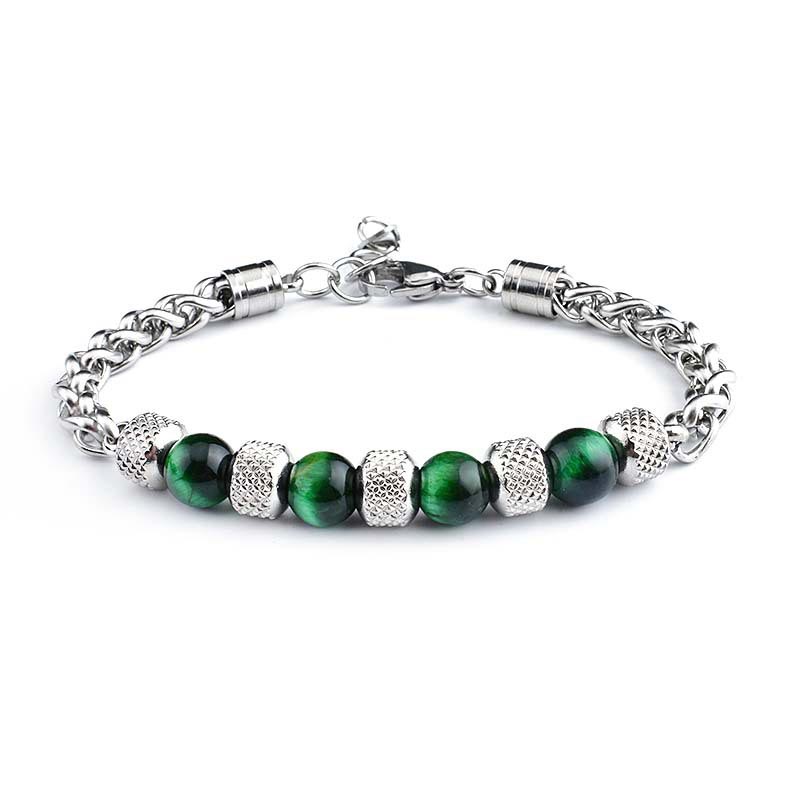 Wear FengShui Black Onyx Tiger Eye Bead Courage Bracelet