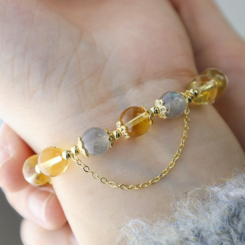 Wear FengShui Blessed Moon Citrine Abundant Energy Bracelet
