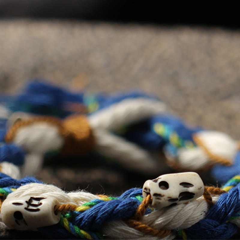 Wear FengShui Tibetan Zakiram Goddess of Wealth Bead Engraved Handmade Luck Bracelet