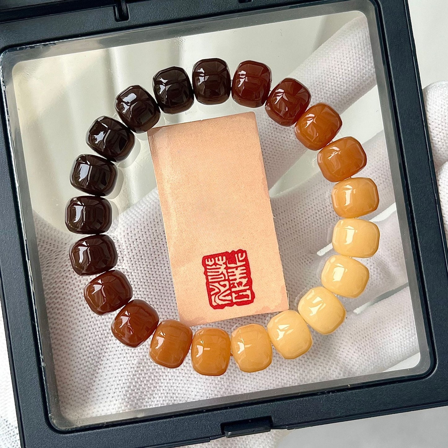 New Bodhi Bracelet with Burger-Shaped Beads (Multiple Colors Available)