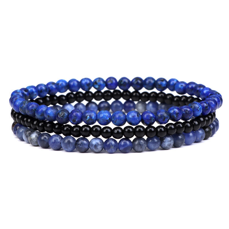 Wear FengShui 3Pcs Natural Crystal Stone Inner Peace Spiritual Bracelet