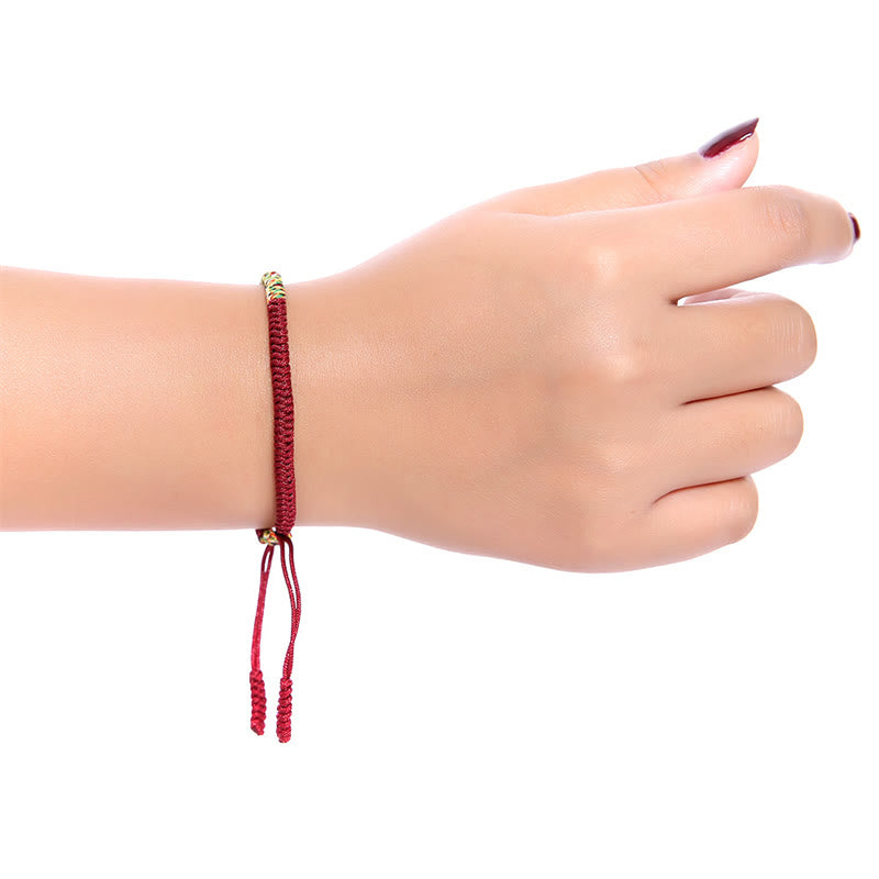 Wear FengShui Tibetan Handmade Multicolor King Kong Knot Luck Strength Braided Bracelet