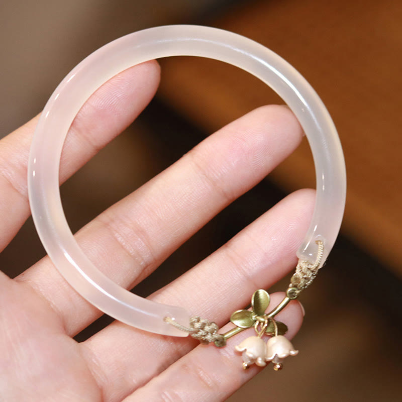 Wear FengShui Lily of the Valley Flower Happiness Strength Bracelet Bangle