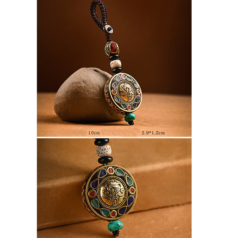 Wear FengShui Tibetan Om Mani Padme Hum Bodhi Seed Peace Key Chain