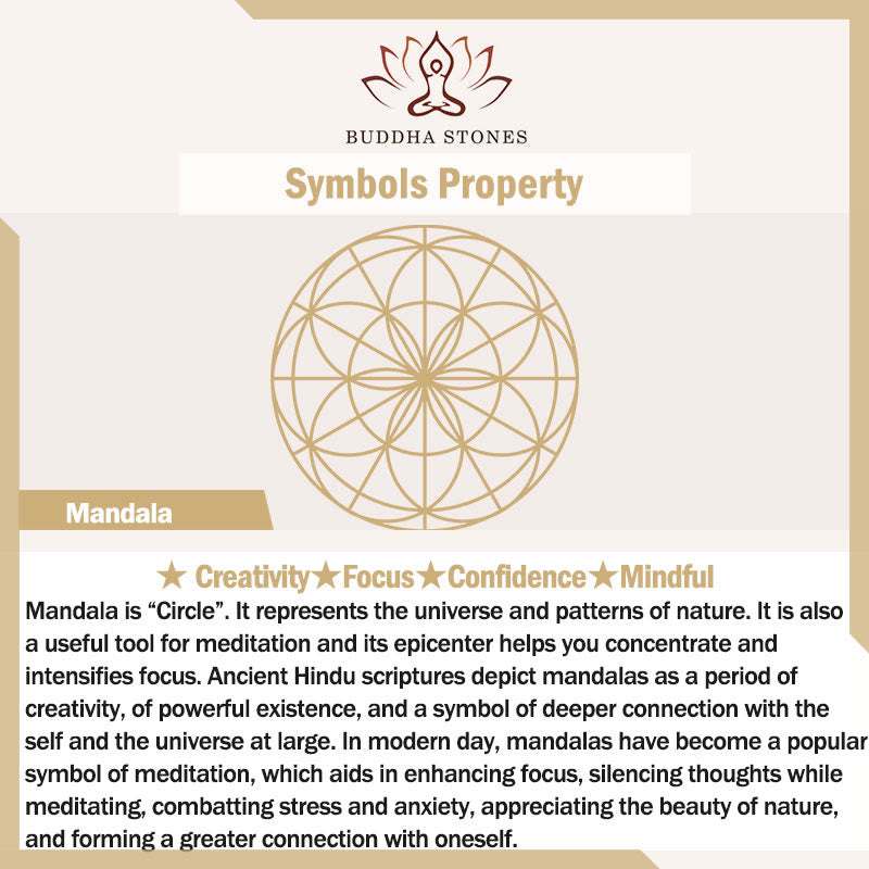 Wear FengShui Mandala Pattern Beads Creativity Necklace Pendant