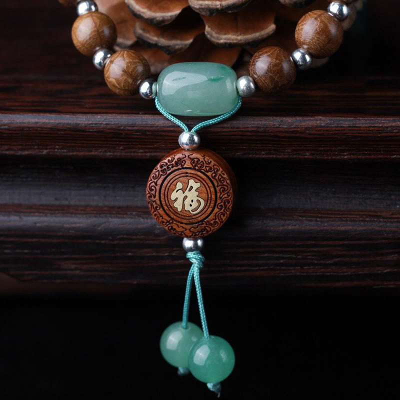 Wear FengShui Abelia Biflora Wood Happiness Protection Bracelet