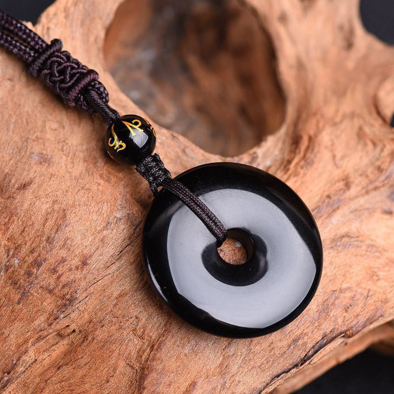 Wear FengShui Tibetan Obsidian Protection Necklace