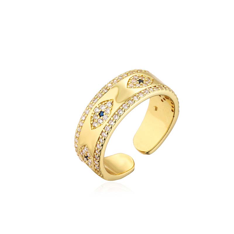 Wear FengShui Evil Eye Luck Blessing Copper Alloy Ring