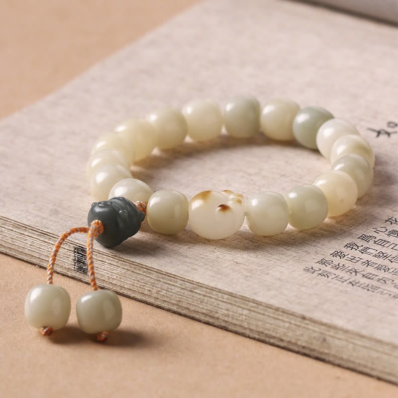 Wear FengShui Lucky Cat Bodhi Seed Cat Paw Peace Bracelet