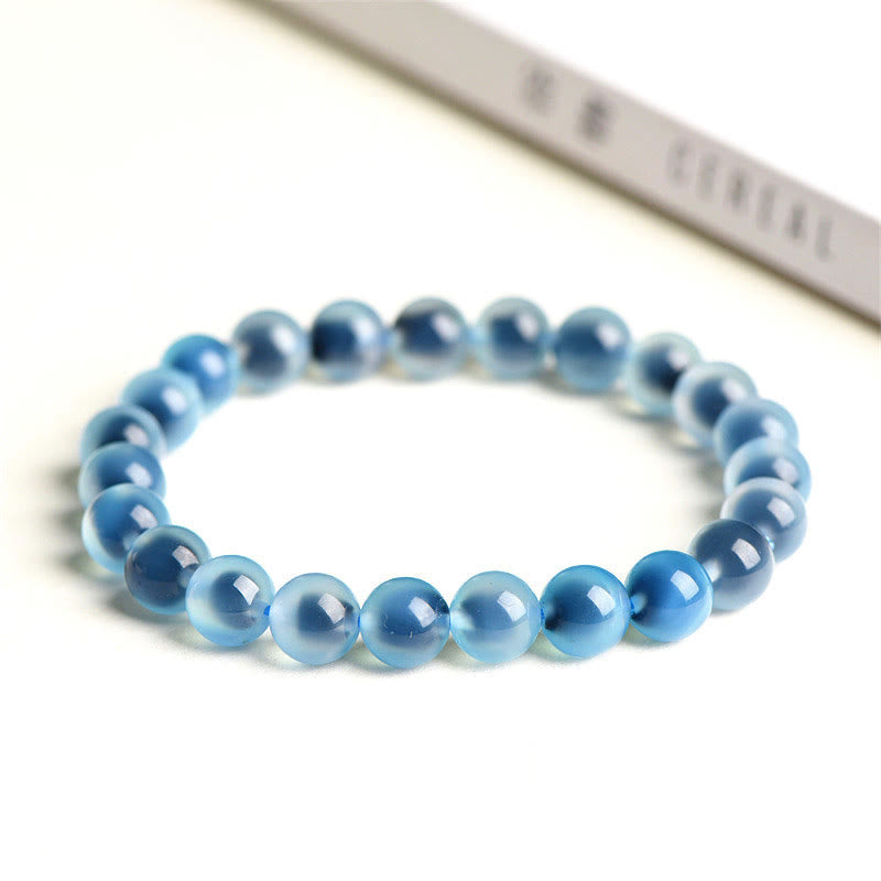 Wear FengShui Natural Colorful Candy Agate Harmony Strength Bead Bracelet