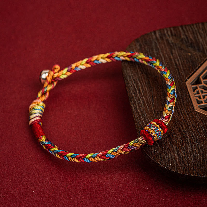Wear FengShui Handmade Dragon Boat Festival Luck Colorful Rope Child Adult Bracelet
