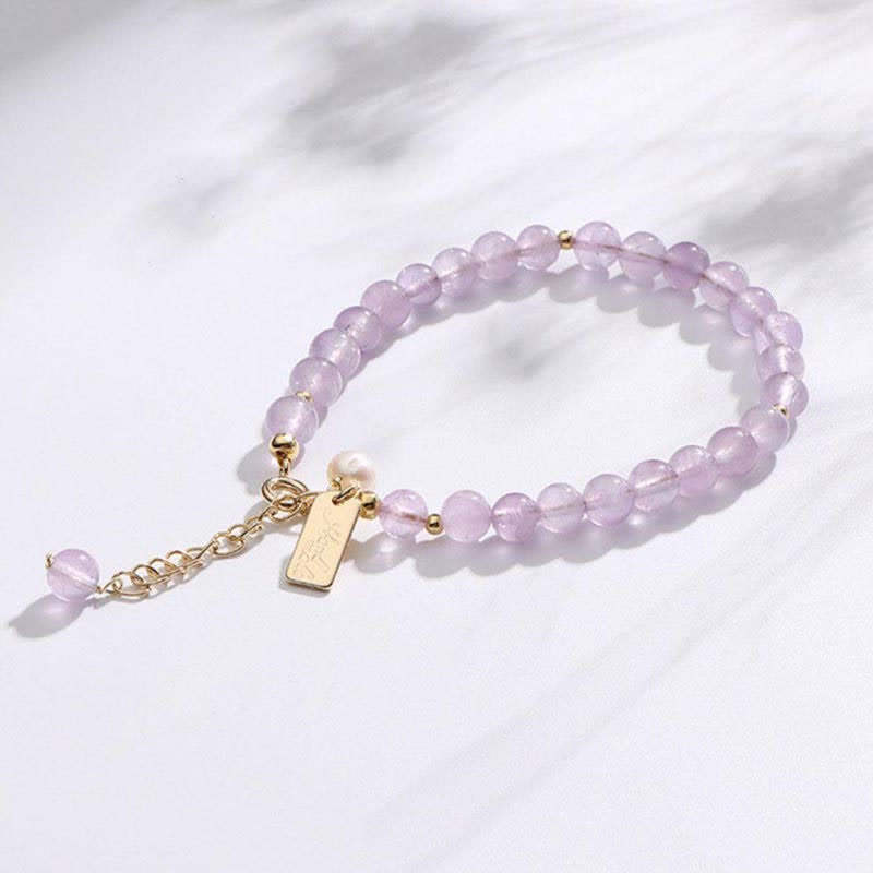 Wear FengShui Natural Amethyst Crystal Relieves Stress Bracelet