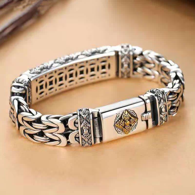 Wear FengShui Vajra Dorje Twisted Braided Pattern Copper Balance Bracelet