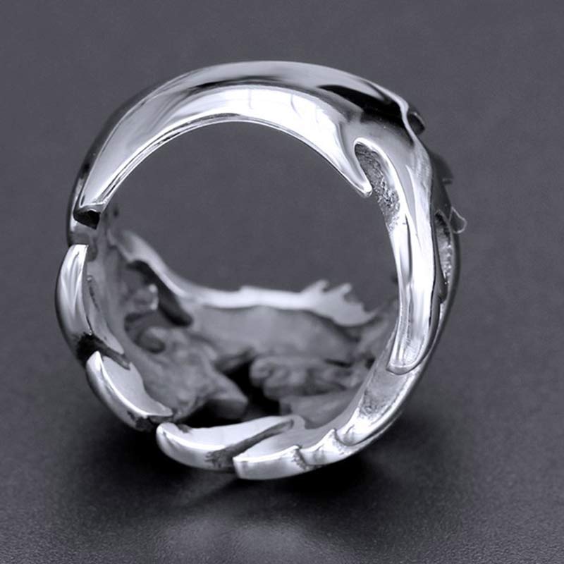 Wear FengShui Dragon Pattern Protection Strength Adjustable Ring