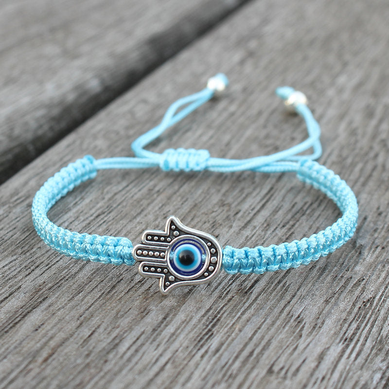 Wear FengShui Handmade Hamsa Symbol Protection Luck String Bracelet