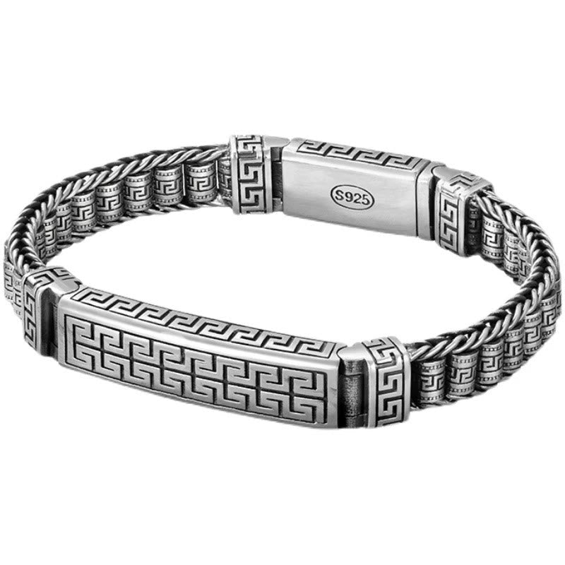 Wear FengShui Vintage Lines Pattern Balance Rotatable Bracelet