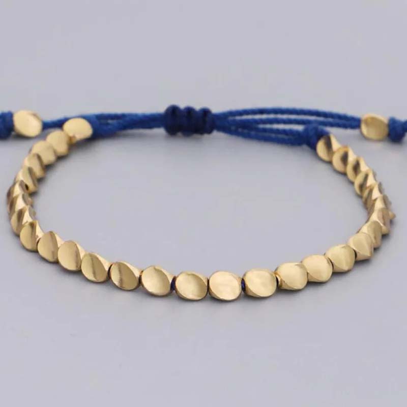 Wear FengShui 3 PCS Tibetan Copper Beads Healing Protection Luck Bracelet Set
