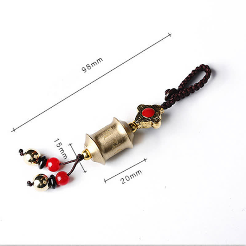 Wear FengShui Feng Shui Yin Yang Bagua Wenchang Pen Pagoda Prayer Wheel Keychain