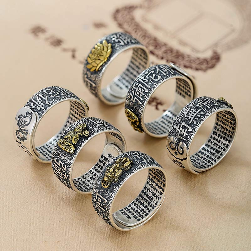 Wear FengShui Chinese Zodiac Natal Buddha Wealth Luck Adjustable Ring