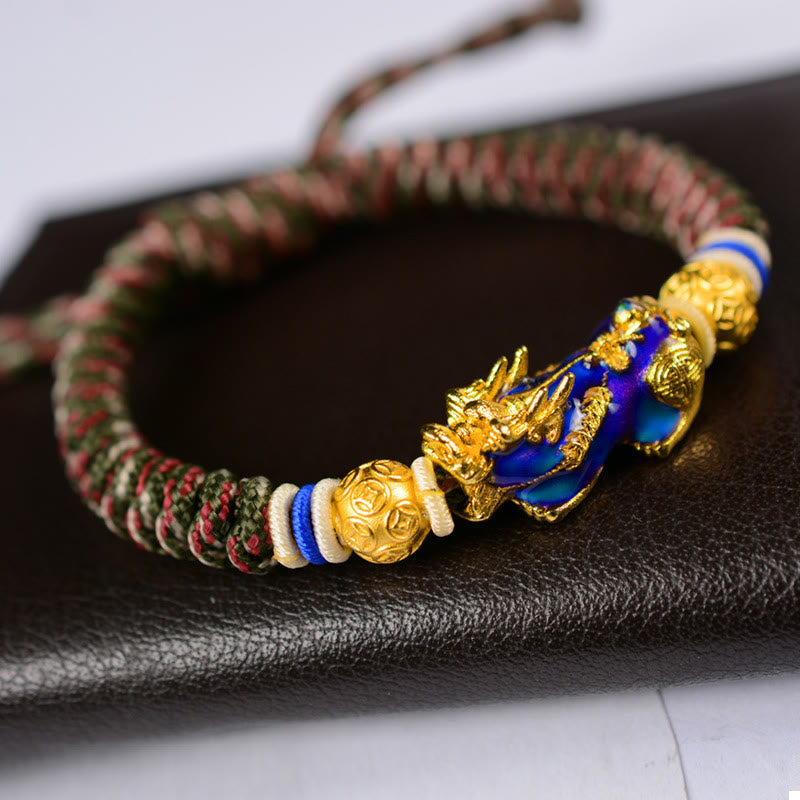 Wear FengShui Feng Shui PiXiu Color Change Copper Coin Beads Wealth String Bracelet