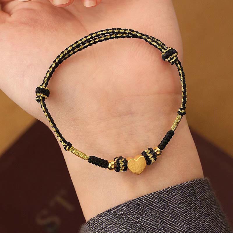 Wear FengShui Tibet Handmade Love Heart King Kong Knot Luck Braided Bracelet