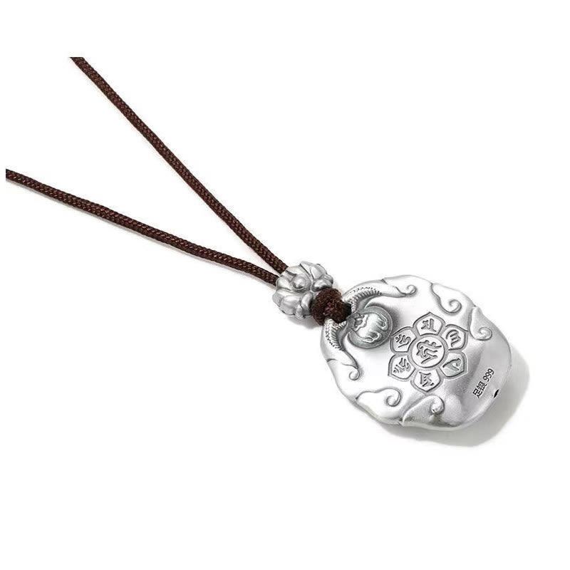 Wear FengShui Chinese Zodiac Natal Buddha Om Mani Padme Hum Lotus Compassion Necklace Pendant