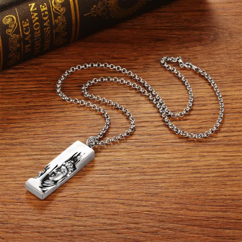 Wear FengShui Tathagata Buddha Strength Protection Amulet Lucky Vintage Style Pendant Necklace