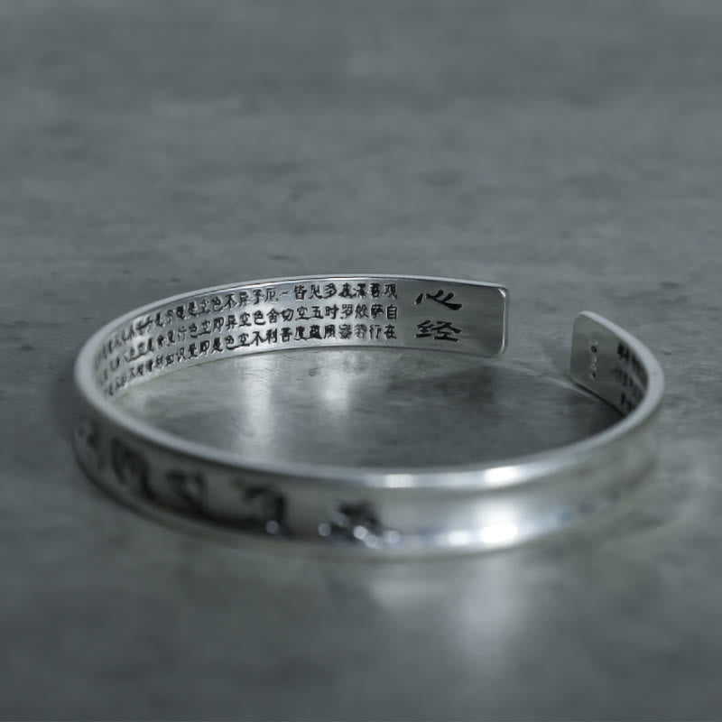 Wear FengShui Tibetan Mantra White Copper Bracelet