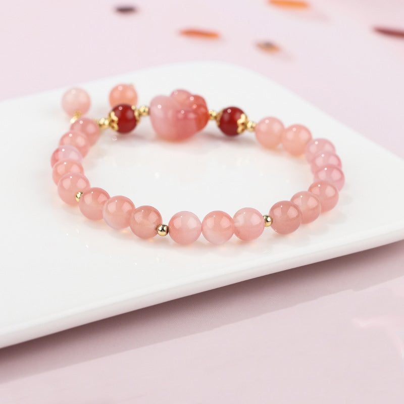 Wear FengShui Natural Yanyuan Agate Cat Claw Paw Positive Bracelet