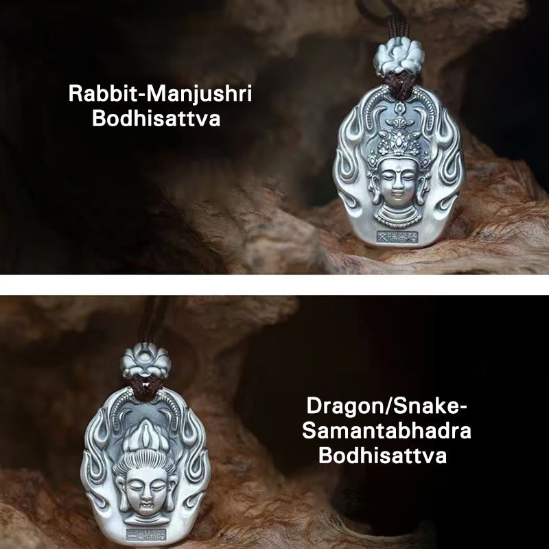 Wear FengShui Chinese Zodiac Natal Buddha Om Mani Padme Hum Lotus Compassion Necklace Pendant