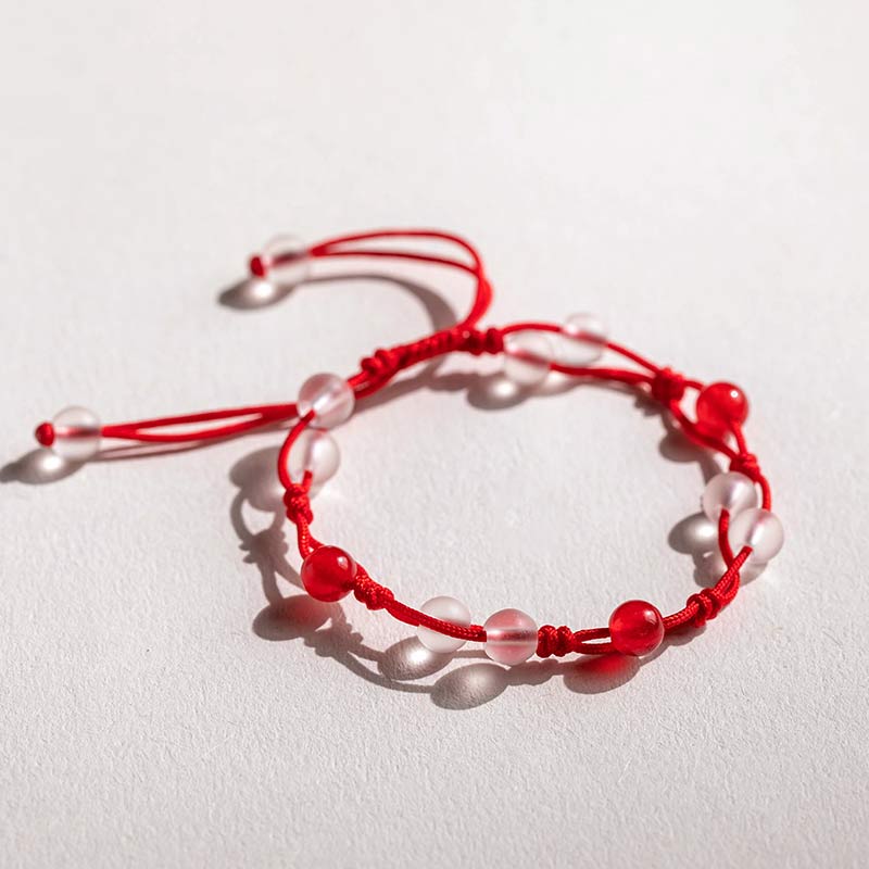 Wear FengShui Red Agate Moss Agate Cinnabar Calm Bracelet