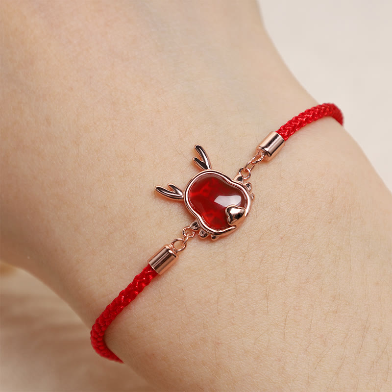 ❗❗❗A Flash Sale- Wear FengShui 925 Sterling Silver Year of the Dragon Natural Red Agate Dragon Attract Fortune Fu Character Strength Bracelet Necklace Pendant Earrings