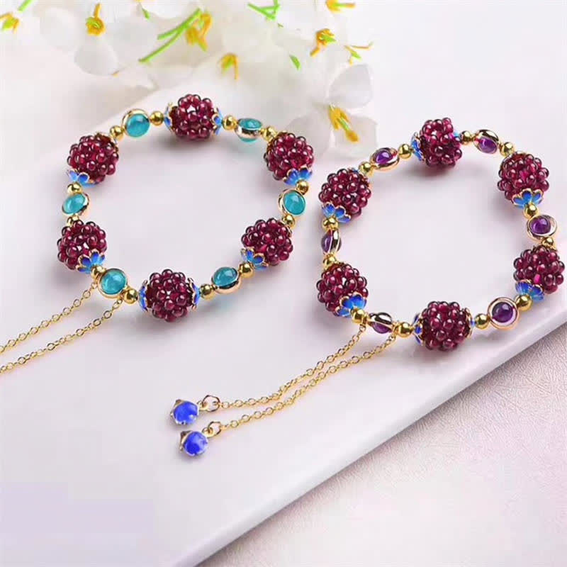 Wear FengShui Tibetan Garnet Calm Bracelet