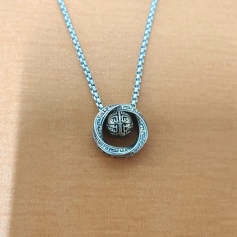 Wear FengShui Mobius Lucky Bead Copper Wealth Necklace Pendant