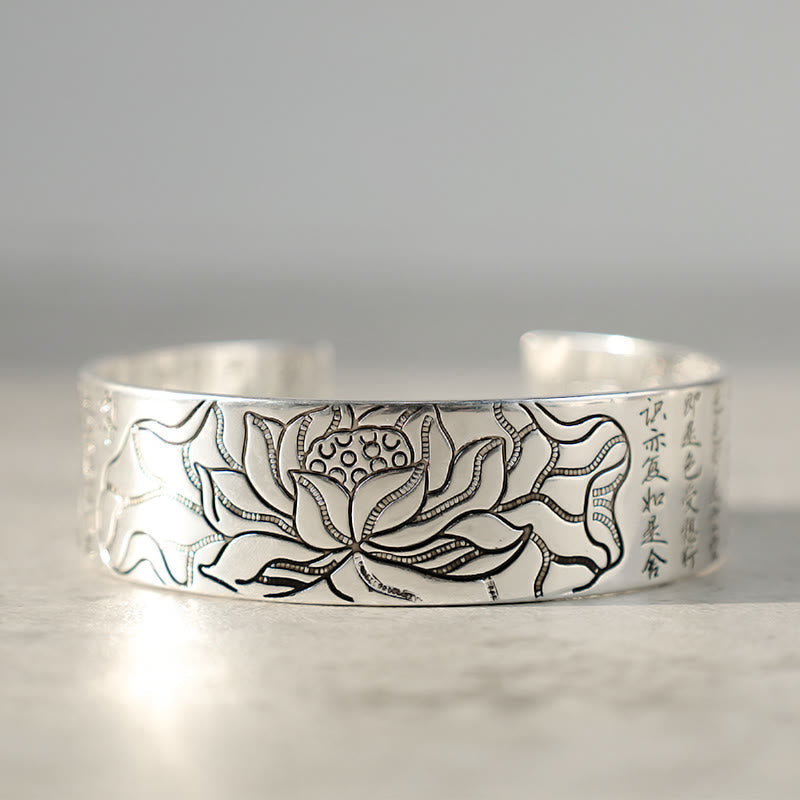 Wear FengShui Tibetan Lotus White Copper Luck Bracelet
