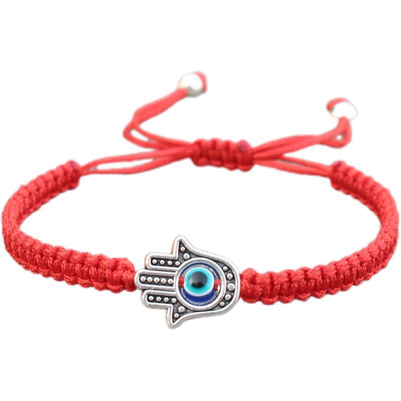 Wear FengShui Handmade Hamsa Symbol Protection Luck String Bracelet