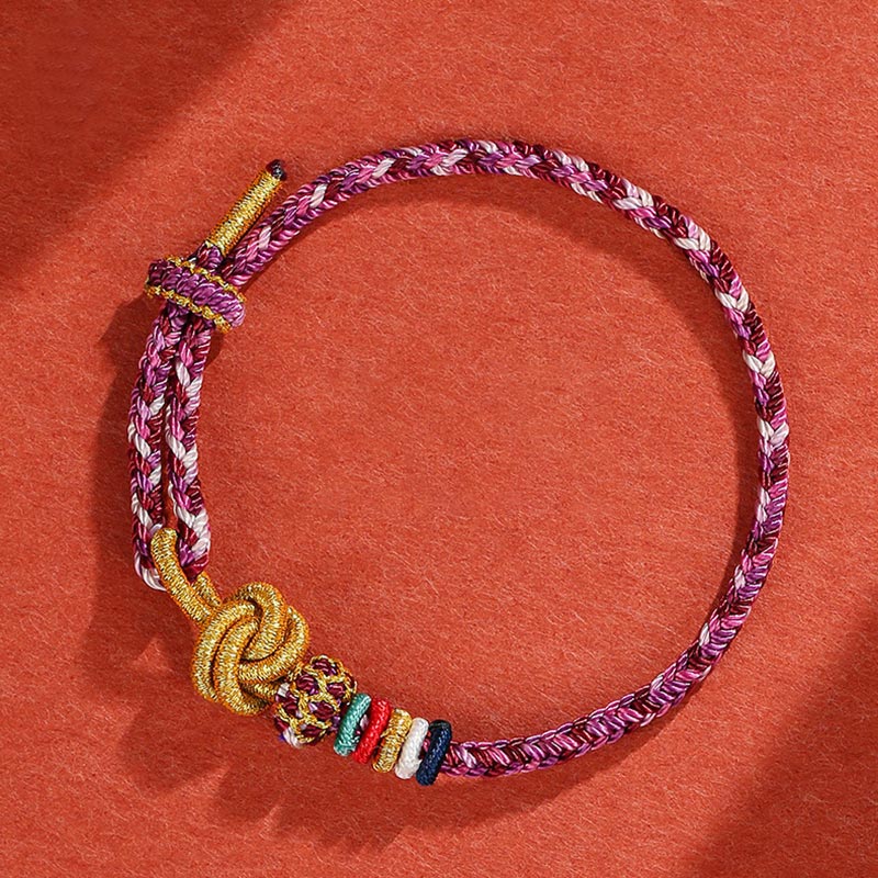 Wear FengShui Handmade Dunhuang Colorful Rope Protection Braid String Bracelet