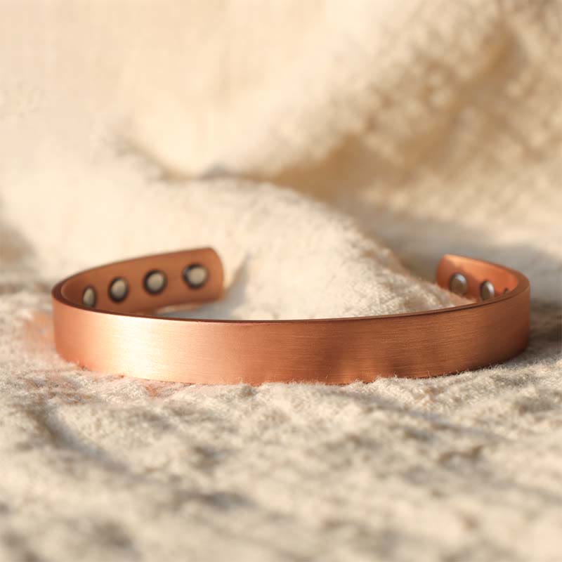 Wear FengShui Vintage Pattern Magnetic Copper Adjustable Cuff Bracelet Bangle