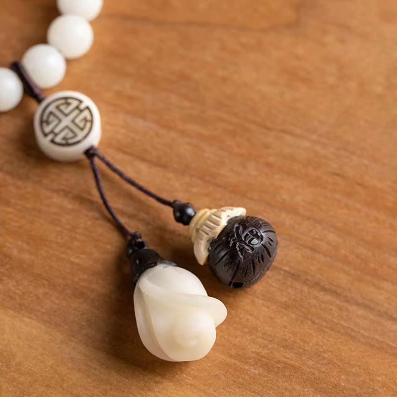 Wear FengShui Natural Green Sandalwood Bodhi Seed Soothing Bracelet