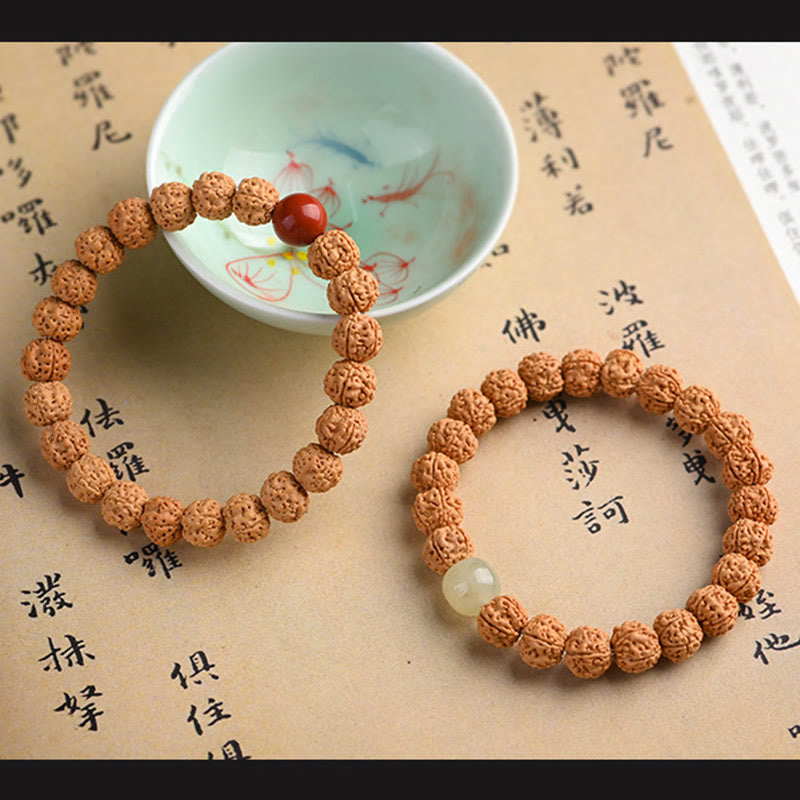 Wear FengShui Tibet Rudraksha Bodhi Seed Wealth Auspiciousness Bracelet